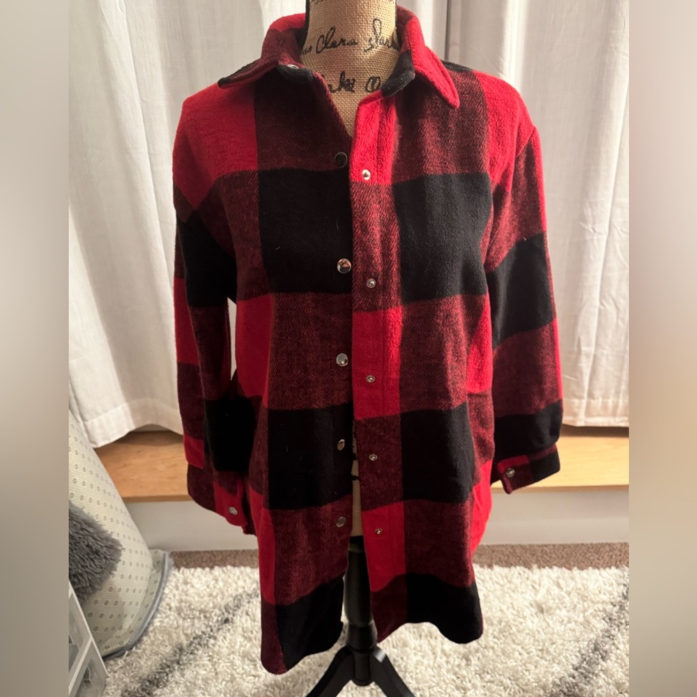 Buffalo Plaid Button-Up Shacket